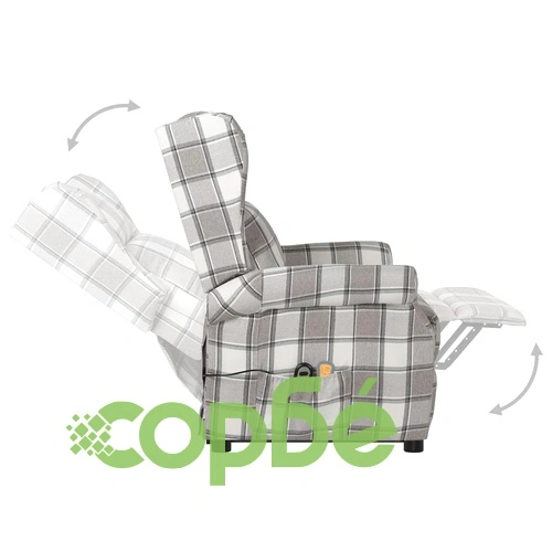 Изправящ масажен стол, сив, текстил ➤ топ цена ➤ sorbe.bg