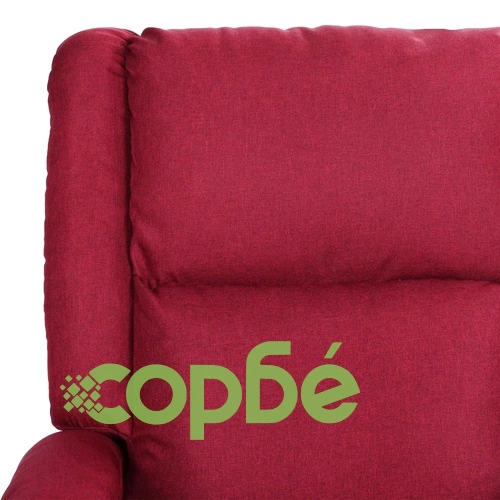 Реклайнер стол, виненочервен, изкуствена кожа и текстил ➤ топ цена ➤ sorbe.bg