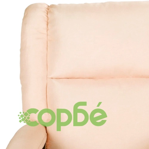 ТВ реклайнер, кремав, изкуствена кожа и плат ➤ топ цена ➤ sorbe.bg