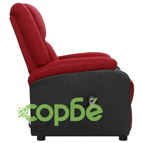 Изправящ стол, виненочервен, текстил ➤ топ цена ➤ sorbe.bg