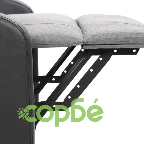 Изправящ масажен стол, светлосив, текстил ➤ топ цена ➤ sorbe.bg