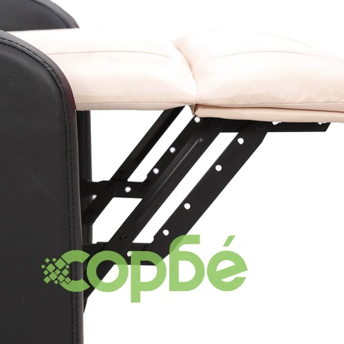 Изправящ масажен стол, кремав, текстил ➤ топ цена ➤ sorbe.bg