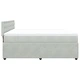 Боксспринг легло с матрак, светлосиво, 200x200 см, кадифе