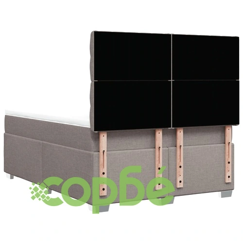 Боксспринг легло с матрак, таупе, 160x200 см, плат ➤ топ цена ➤ sorbe.bg