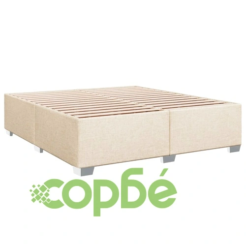 Боксспринг легло с матрак, кремава, 180x200 см, плат ➤ топ цена ➤ sorbe.bg