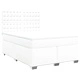 Боксспринг легло с матрак, бяло, 140x190 см изкуствена кожа
