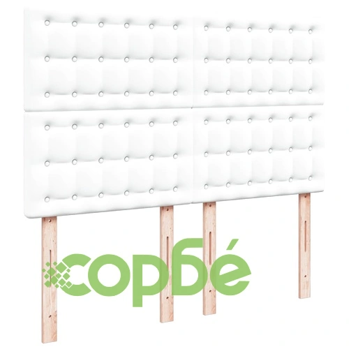 Боксспринг легло с матрак, бяло, 140x190 см изкуствена кожа ➤ топ цена ➤ sorbe.bg