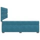 Боксспринг легло с матрак, синьо, 180x200 см, кадифе