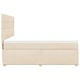 Боксспринг легло с матрак, кремаво, 200x200 см, плат