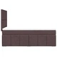 Боксспринг легло с матрак, тъмнокафяво, 80x200 см, плат