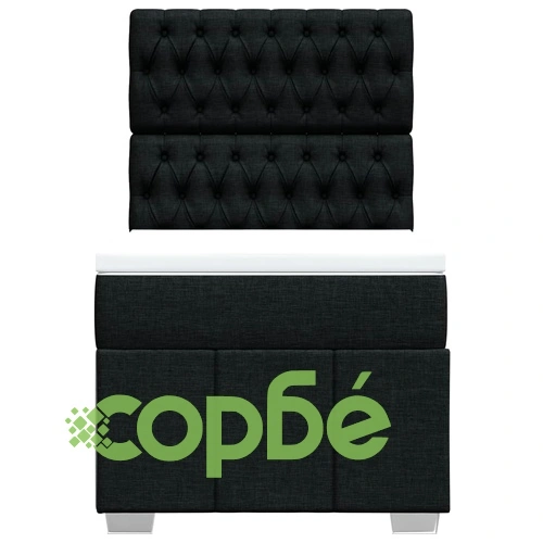 Боксспринг легло с матрак, черна, 90x190 см, плат ➤ топ цена ➤ sorbe.bg