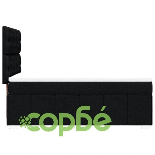 Боксспринг легло с матрак, черна, 90x190 см, плат ➤ топ цена ➤ sorbe.bg