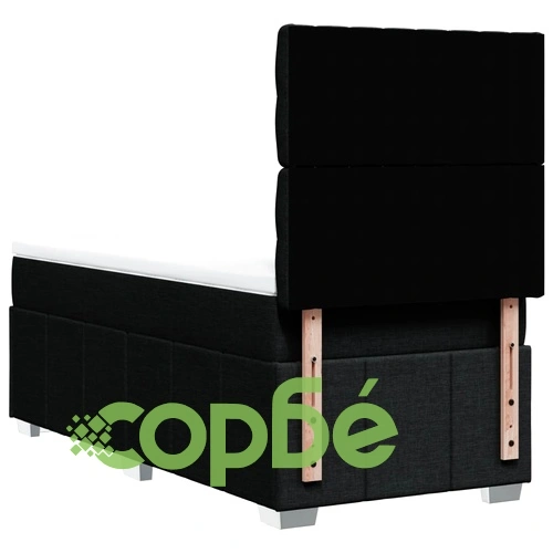 Боксспринг легло с матрак, черна, 90x190 см, плат ➤ топ цена ➤ sorbe.bg