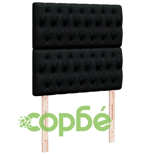 Боксспринг легло с матрак, черна, 90x190 см, плат ➤ топ цена ➤ sorbe.bg