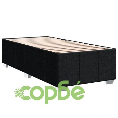 Боксспринг легло с матрак, черна, 90x190 см, плат ➤ топ цена ➤ sorbe.bg