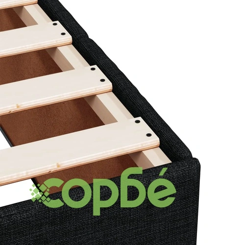 Боксспринг легло с матрак, черна, 90x190 см, плат ➤ топ цена ➤ sorbe.bg