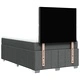 Боксспринг легло с матрак, тъмносиво, 120x200 см, плат
