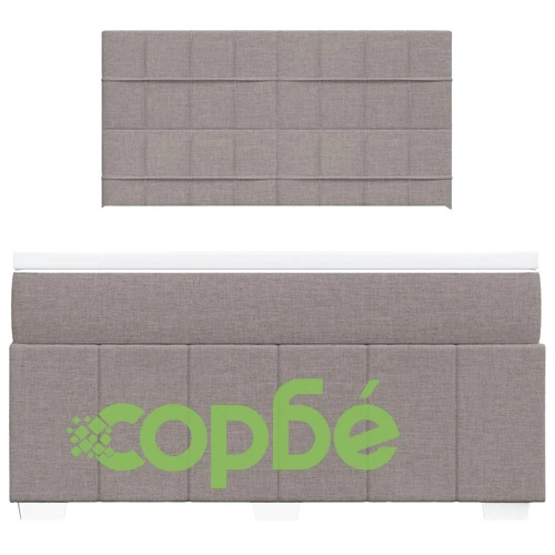 Боксспринг легло с матрак, таупе, 140x190 см, плат ➤ топ цена ➤ sorbe.bg