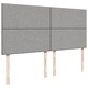 Боксспринг легло с матрак, светлосиво, 200x200 см, плат