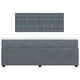 Боксспринг легло с матрак, тъмносиво, 180x200 см, кадифе