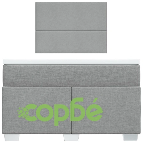 Боксспринг легло с матрак, светлосиво, 120x190 см, плат ➤ топ цена ➤ sorbe.bg