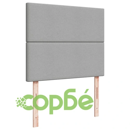 Боксспринг легло с матрак, светлосиво, 120x190 см, плат ➤ топ цена ➤ sorbe.bg