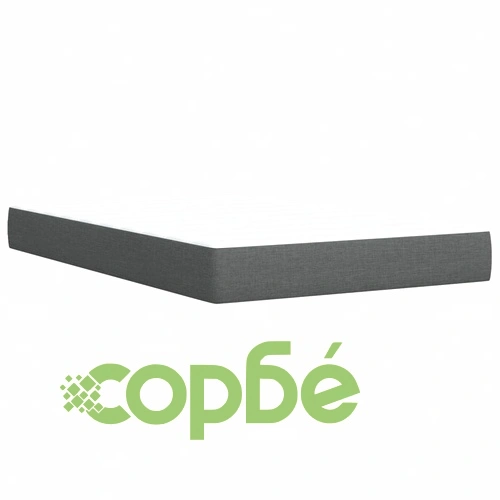 Боксспринг легло с матрак, тъмносиво, 120x190 см, плат ➤ топ цена ➤ sorbe.bg