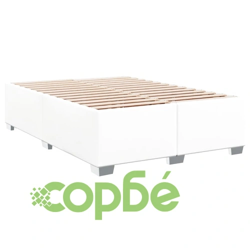 Боксспринг легло с матрак, бяло, 140x190 см изкуствена кожа ➤ топ цена ➤ sorbe.bg