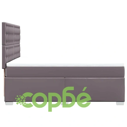 Боксспринг легло с матрак, сиво, 140x190 см изкуствена кожа ➤ топ цена ➤ sorbe.bg