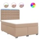 Боксспринг легло с матрак, капучино, 140x190 см изкуствена кожа