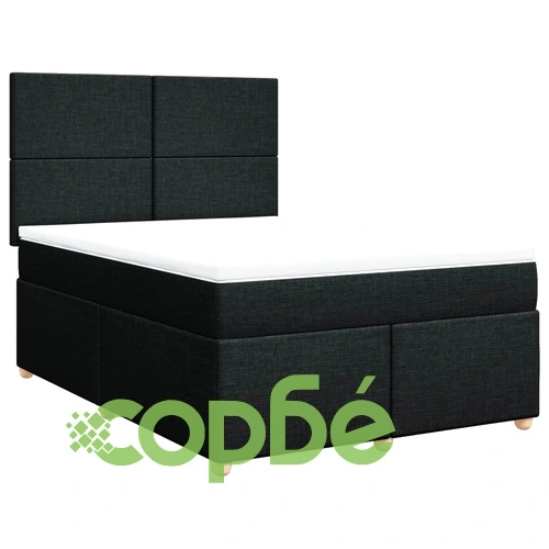 Боксспринг легло с матрак, черно, 140x190 см плат ➤ топ цена ➤ sorbe.bg