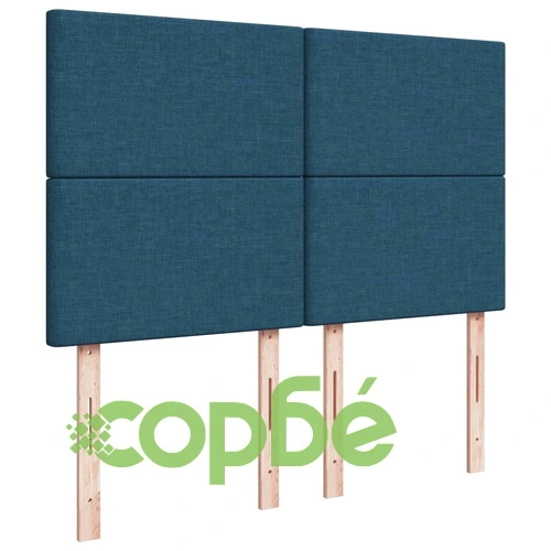 Боксспринг легло с матрак, синьо, 140x190 см, плат ➤ топ цена ➤ sorbe.bg