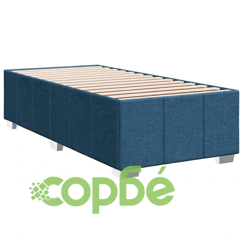 Боксспринг легло с матрак, синьо, 100x200 см, плат ➤ топ цена ➤ sorbe.bg