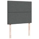 Боксспринг легло с матрак, тъмносиво, 120x190 см, плат
