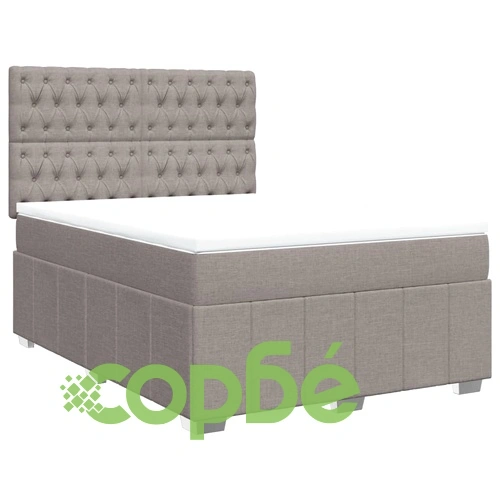 Боксспринг легло с матрак, таупе, 140x190 см, плат ➤ топ цена ➤ sorbe.bg