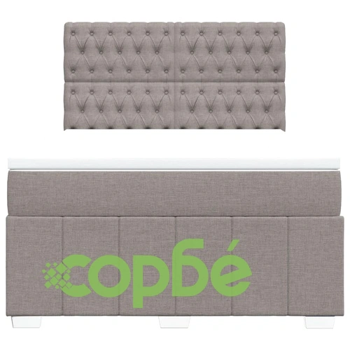 Боксспринг легло с матрак, таупе, 140x190 см, плат ➤ топ цена ➤ sorbe.bg