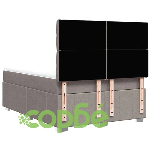 Боксспринг легло с матрак, таупе, 140x190 см, плат ➤ топ цена ➤ sorbe.bg