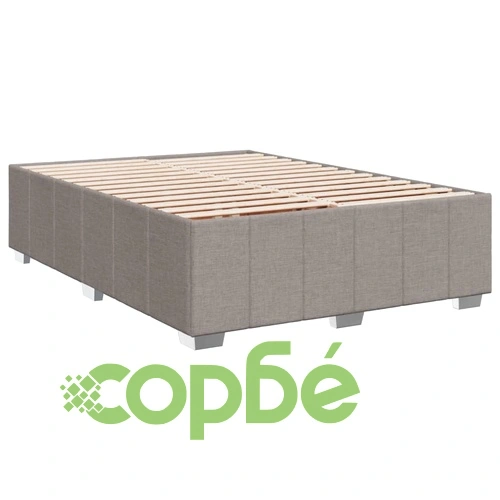 Боксспринг легло с матрак, таупе, 140x190 см, плат ➤ топ цена ➤ sorbe.bg