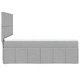 Боксспринг легло с матрак, светлосиво, 140x200 см, плат