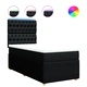 Боксспринг легло с матрак, черно, 100x200 см, плат