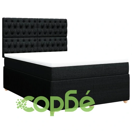 Боксспринг легло с матрак, черно, 140x190 см плат ➤ топ цена ➤ sorbe.bg