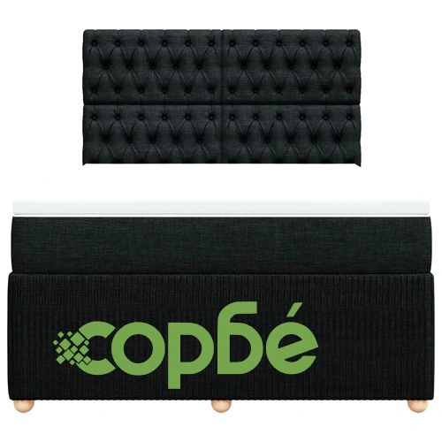 Боксспринг легло с матрак, черно, 140x190 см плат ➤ топ цена ➤ sorbe.bg