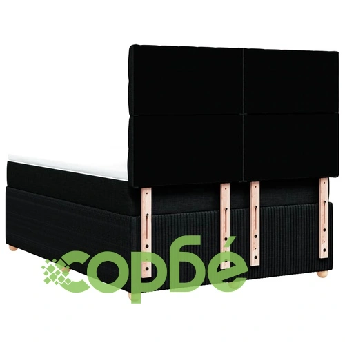 Боксспринг легло с матрак, черно, 140x190 см плат ➤ топ цена ➤ sorbe.bg