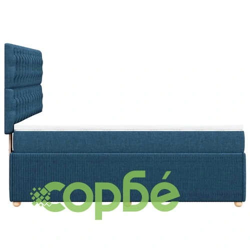 Боксспринг легло с матрак, синьо, 140x190 см, плат ➤ топ цена ➤ sorbe.bg