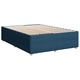 Боксспринг легло с матрак, синьо, 140x190 см, плат