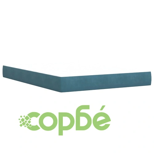 Боксспринг легло с матрак, синя, 140x190 см, кадифе ➤ топ цена ➤ sorbe.bg