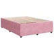 Боксспринг легло с матрак, розова, 140x190 см, кадифе