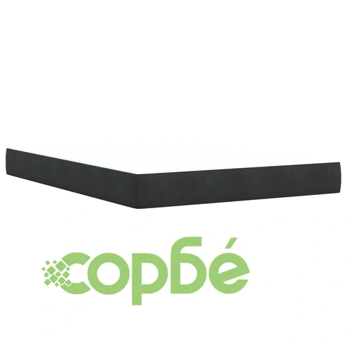 Боксспринг легло с матрак, черно, 140x190 см, кадифе ➤ топ цена ➤ sorbe.bg