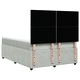 Боксспринг легло с матрак, светлосиво, 160x200 см, кадифе