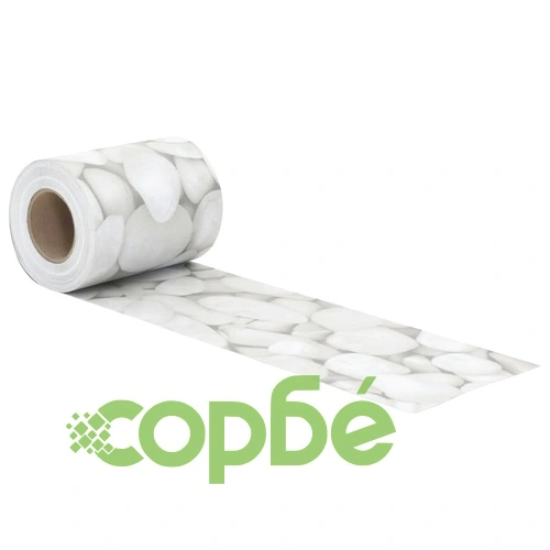 Ленти за огради, 4 бр, мраморен чакъл, сив, 35x0,19 м, PVC ➤ топ цена ➤ sorbe.bg